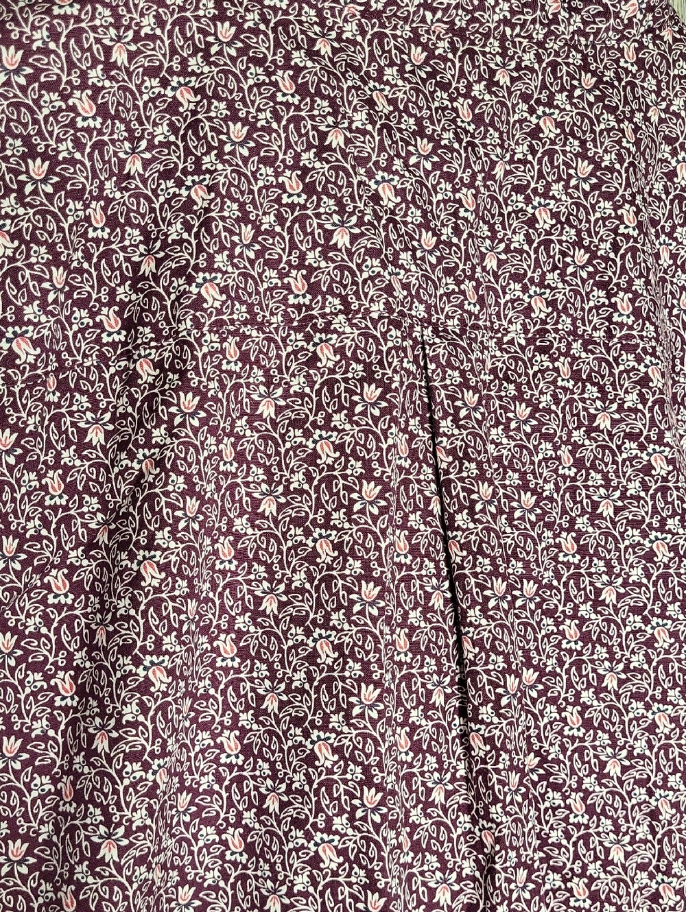 LL Bean Wrinkle Free Floral Button Down Shirt Womens XL 100% Cotton Long Sleeve - Picture 8 of 9